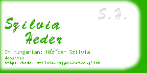 szilvia heder business card